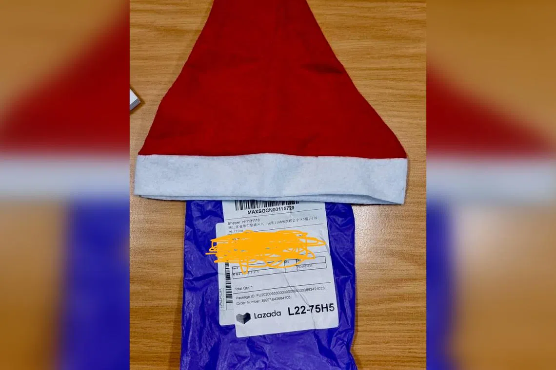 Mr Chen Jinfu received a Santa hat in December instead of the gaming headset he had ordered from Lazada.