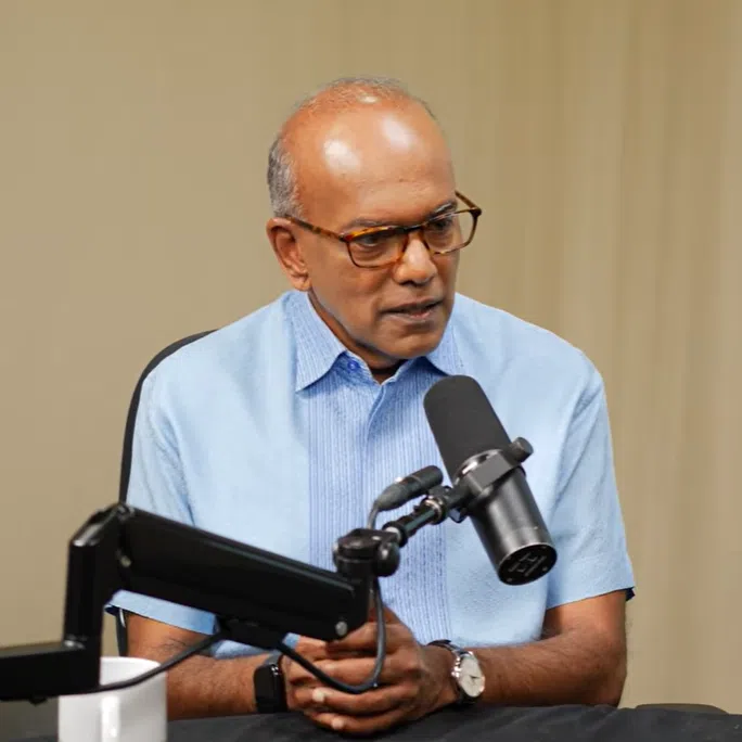Home Affairs Minister K. Shanmugam speaking in an episode of The Rishi Report podcast published on April 6.