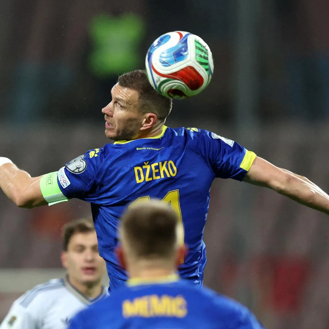 Soccer Football - FIFA World Cup - UEFA Qualifiers - Finals - Bosnia and Herzegovina v Italy - Bilino Polje Stadium, Zenica, Bosnia and Herzegovina - March 31, 2026 Bosnia and Herzegovina's Edin Dzeko in action REUTERS/Amel Emric