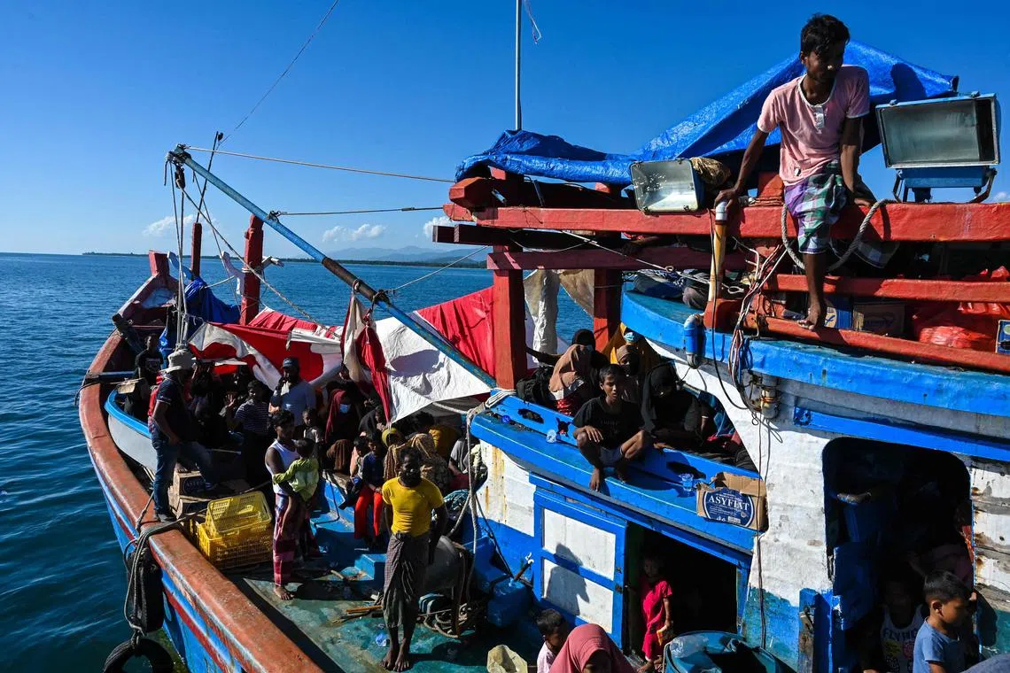The boat, believed to be holding more than 100 refugees, had been anchored around 6km off the coast of westernmost province Aceh.