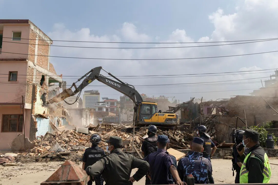 The authorities in April began demolishing informal settlements that were home to thousands of people on government land in the capital Kathmandu.