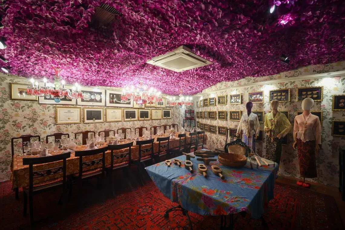 The Peranakan Gallery showcases heirloom outfits, accessories and tools.