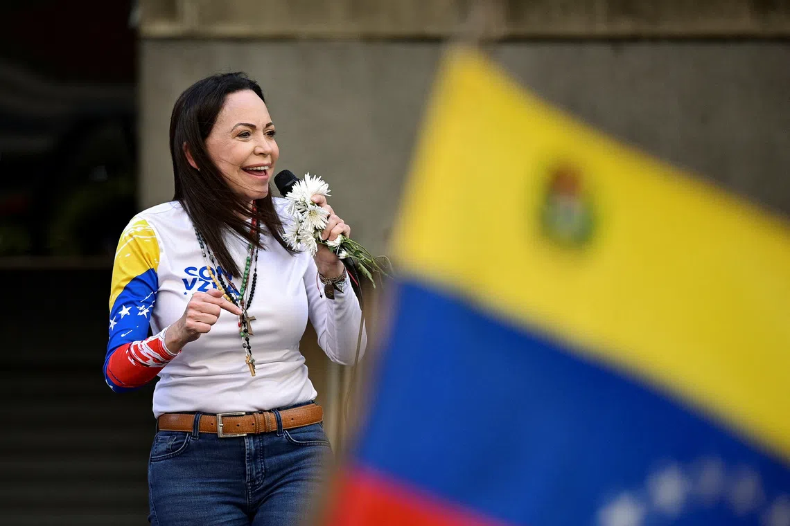 Venezuelan opposition leader Maria Corina Machado was due to receive ​the award in defiance of a decade-long travel ban.