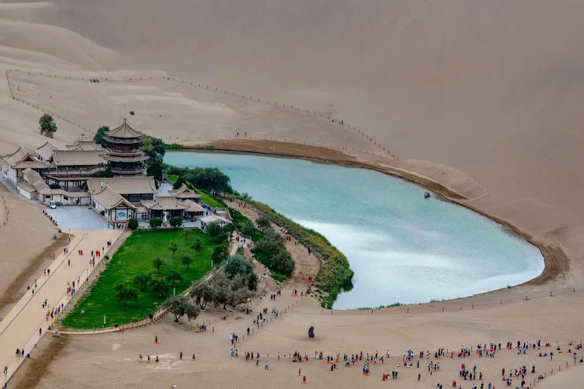 Dunhuang was a desert oasis and frequent pit stop for traders travelling the Silk Road route between China and Central Asia.