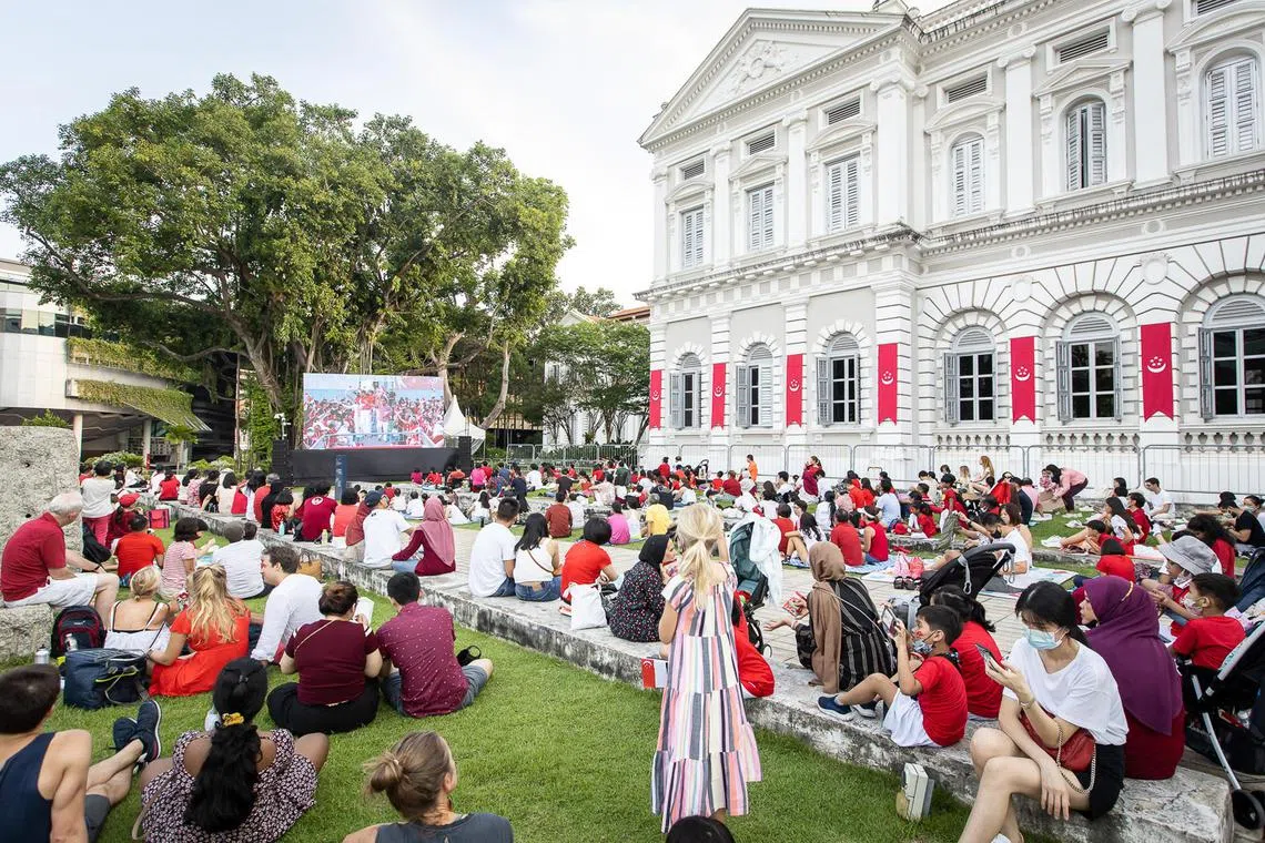 Catch the National Day Parade at an outdoor screening and join other free activities at National Museum of Singapore.