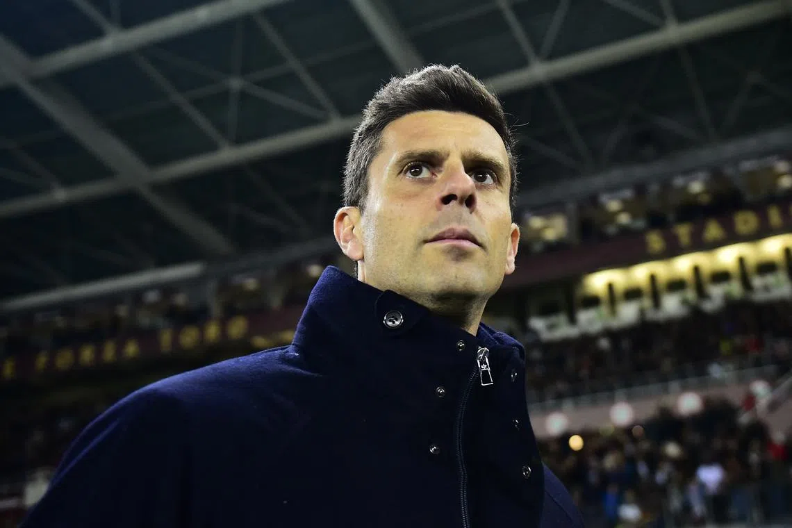 Soccer Football - Serie A - Torino v Juventus - Stadio Olimpico Grande Torino, Turin, Italy - January 11, 2025 Juventus coach Thiago Motta before the match REUTERS/Massimo Pinca