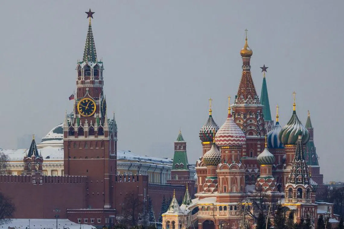 FILE PHOTO: A view of the Kremlin and St. Basil's Cathedral on a frosty day in Moscow, Russia December 7, 2023. REUTERS/Maxim Shemetov/File Photo