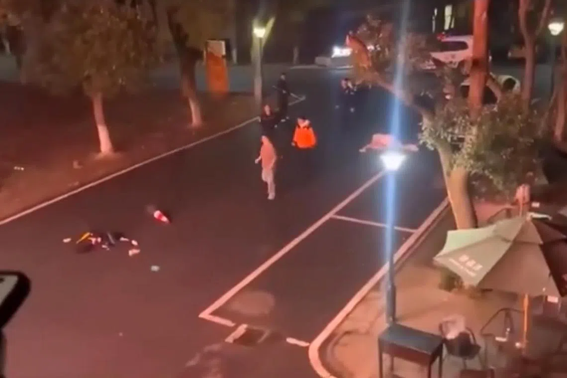 The attack took place in the evening at the Wuxi Vocational Institute of Arts and Technology, in the city of Yixing in Jiangsu province.