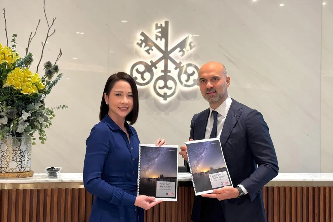 Ms Young Jin Yee, co-head of UBS Global Wealth Management of Asia Pacific, and lead for next-generation Mr Conrad Huber, head of UBS GWM for Indonesia and Japan International.