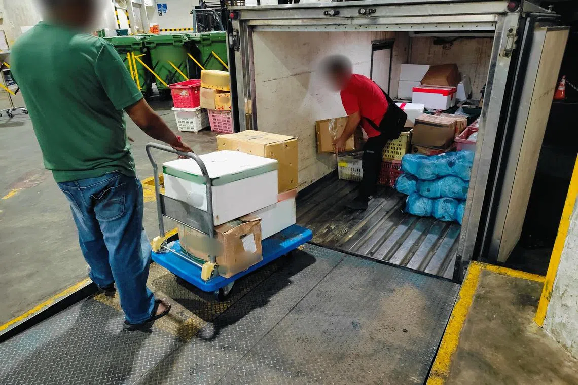 Two importers in a truck were found with undeclared and under-declared produce such as spring onion, cabbage, bean curd, and peeled garlic.
