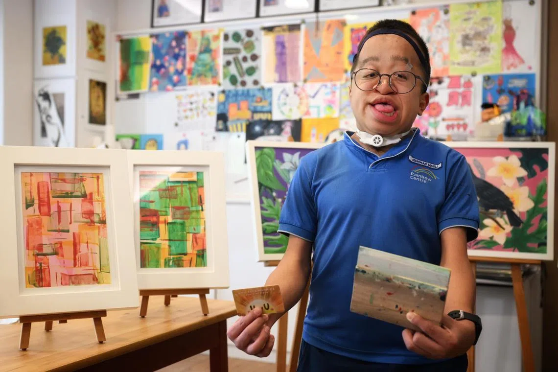 Muhammad Ridhwan Masli, 18, is a student at Rainbow Centre’s Artability talent art development programme. 