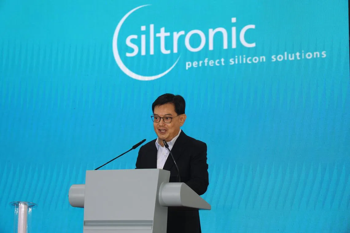 DPM Heng Swee Keat said at the opening ceremony of Siltronic's new plant that the digital and green revolutions will make semiconductors even more critical. 
