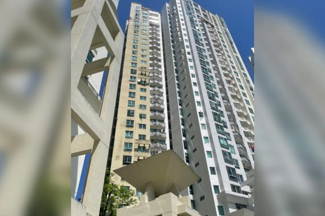 The facade of the couple's block in Guilin View.