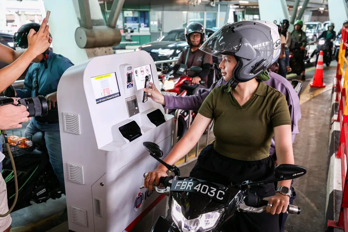 From March 31, facial images will progressively replace fingerprints as the primary biometric identifier for motorcycle travellers at land checkpoints.