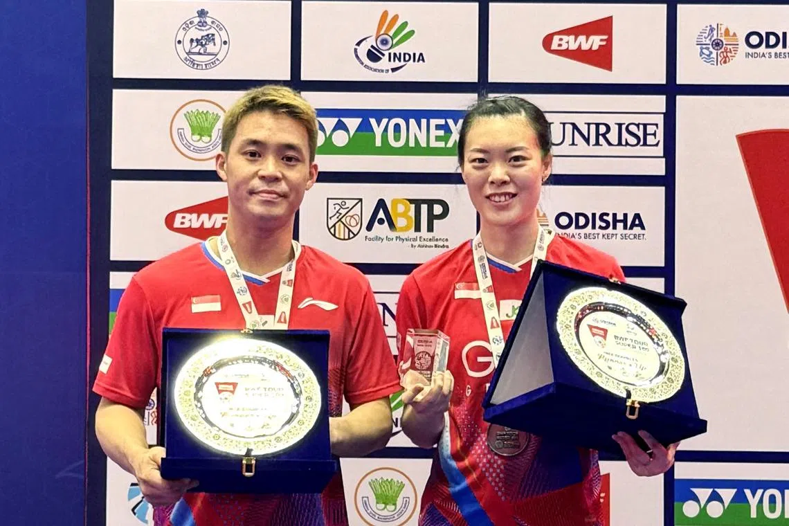 Singapore's mixed doubles pair Terry Hee and Jin Yujia claimed silver at the Odisha Masters in only their second competition as a pair.