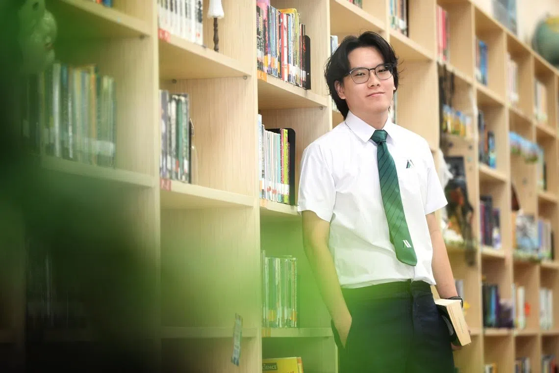Meridian Secondary School student Wallace Seow attained As for mathematics, science and Computer Applications in his N-levels.
