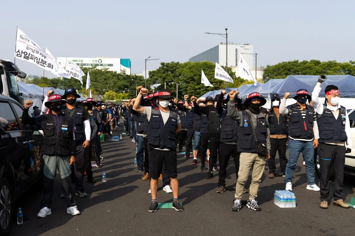 In June, an eight-day strike by truckers delayed cargo shipments for industries from autos to semiconductors. 
