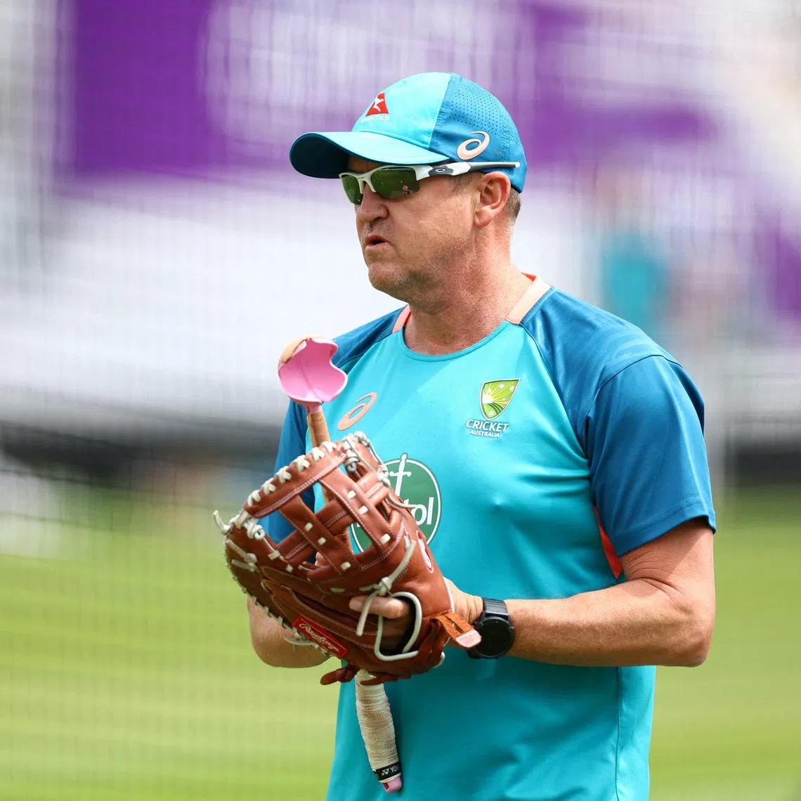Cricket - Ashes - Fifth Test - Australia Practice - The Oval, London, Britain - July 25, 2023 Australia coach Andy Flower during practice Action Images via Reuters/Andrew Boyers