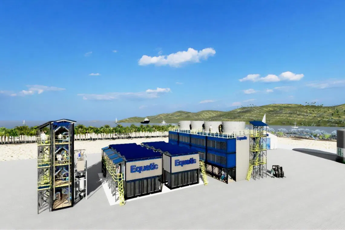0227CKT * EMBARGOED TILL 7PM ON 27 FEBRUARY 2024 PUB Partners UCLA Institute for Carbon Management and Equatic to Build World’s Largest Ocean-Based Carbon Dioxide Removal Demonstration Plant in Singapore.