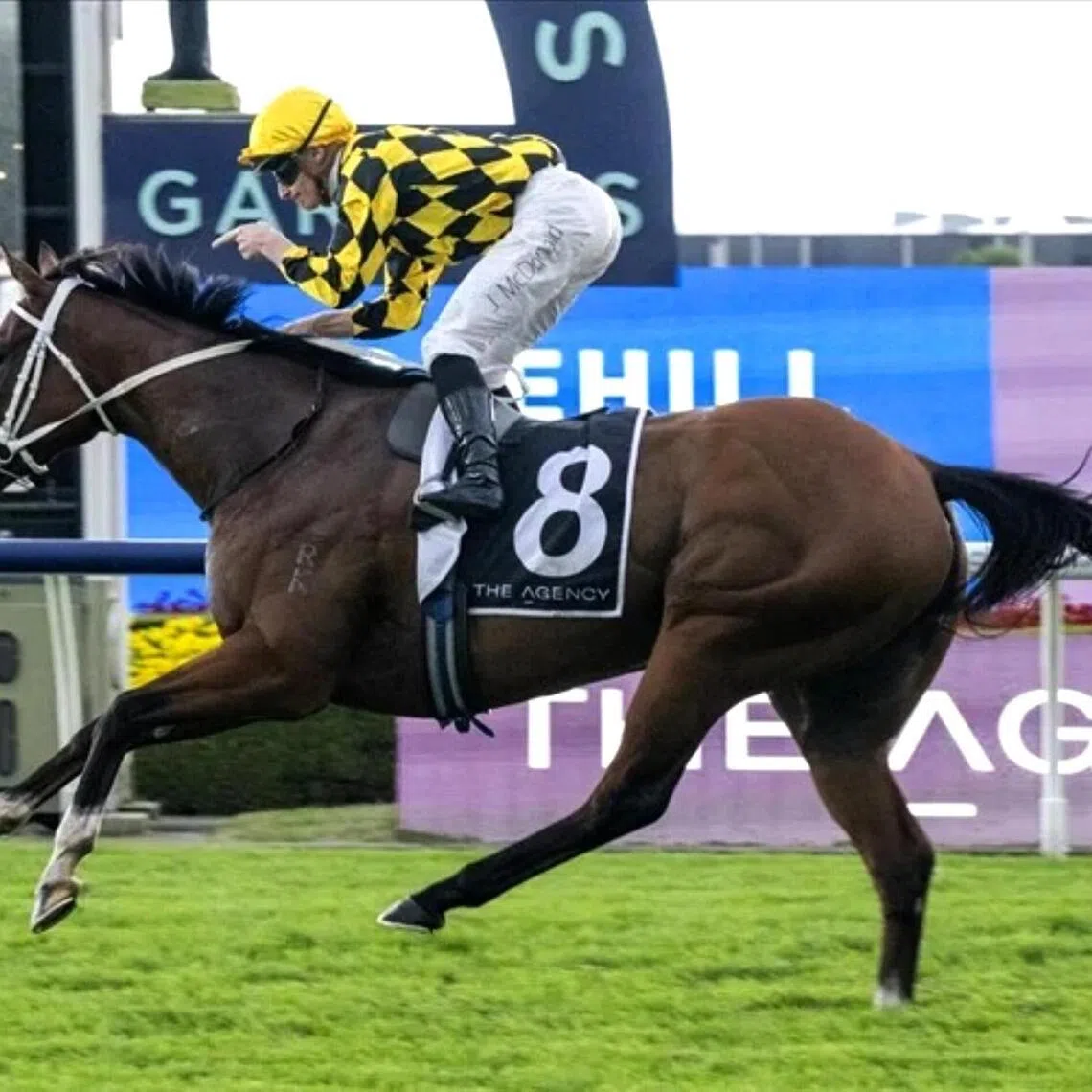 Undefeated mare Autumn Glow (James McDonald) taking her perfect record to 11 from 11 in the Group 1 George Ryder Stakes (1,500m) at Rosehill on March 21.