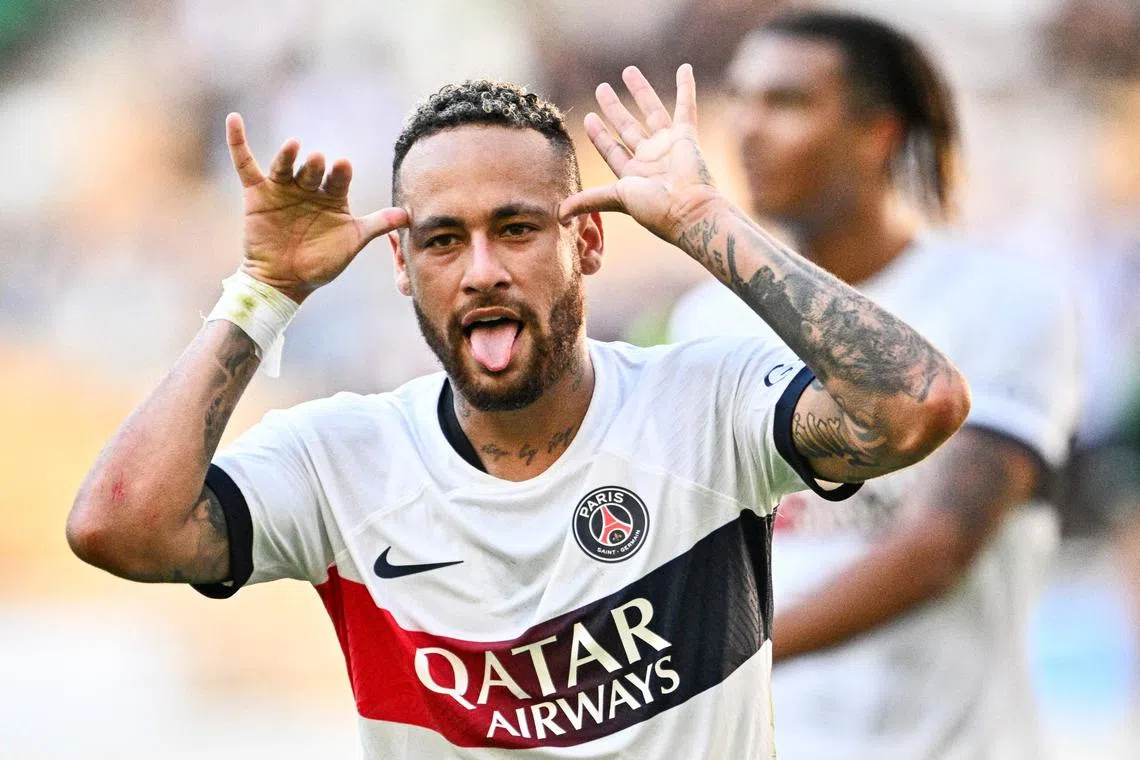 Neymar scored 118 goals in 173 appearances for Paris club PSG.
