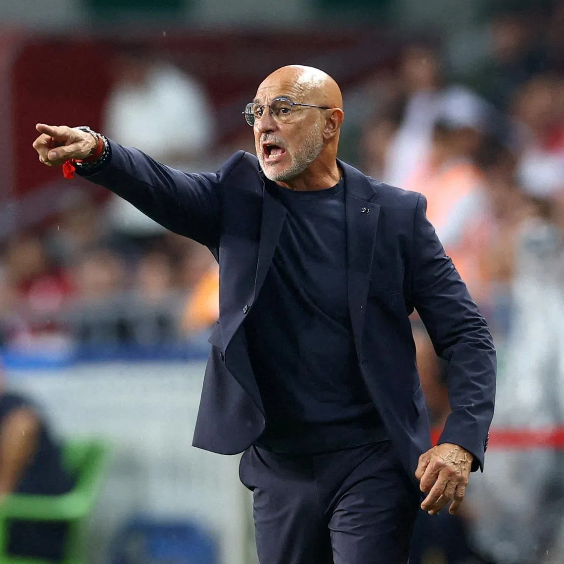 FILE PHOTO: Spain coach Luis de la Fuente during World Cup qualifier Turkey vs Spain at Konya Buyuksehir Arena, Konya, Turkey - September 7, 2025  REUTERS/Murad Sezer/File Photo