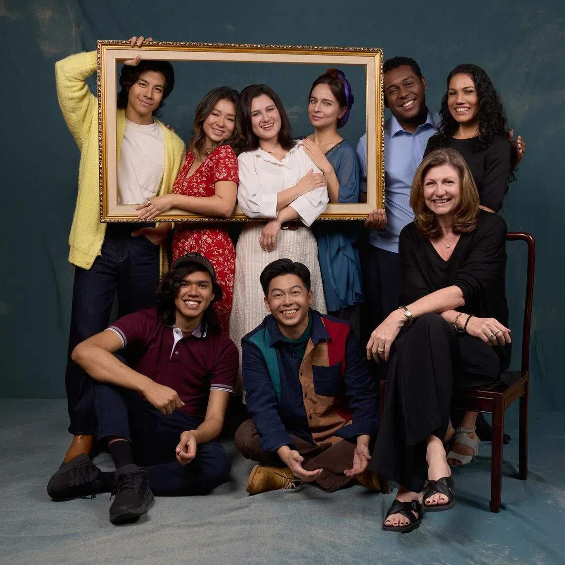 Director Tracie Pang (right) with the cast of Force Majeure.