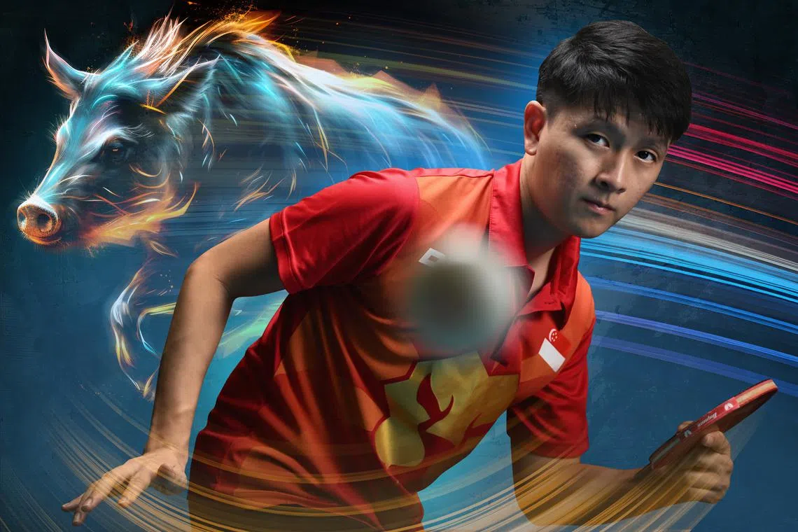 National table tennis player Clarence Chew.