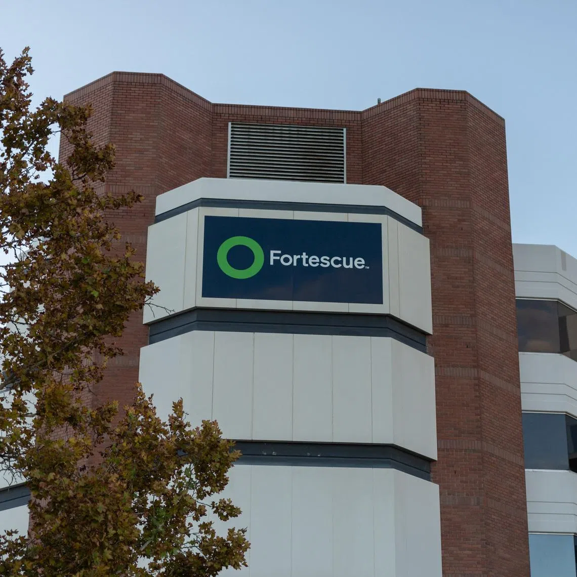 A view shows the Fortescue logo in Perth, Australia, April 19, 2025. REUTERS/Christine Chen