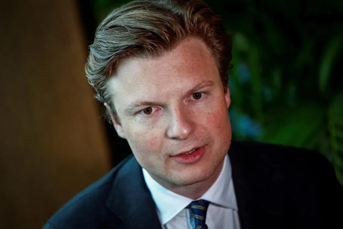 FILE PHOTO: Dutch Defence Minister Ruben Brekelmans speaks during an interview with Reuters, amid Russia's attack on Ukraine, in Kyiv, Ukraine, October 6, 2024. REUTERS/Alina Smutko/File Photo