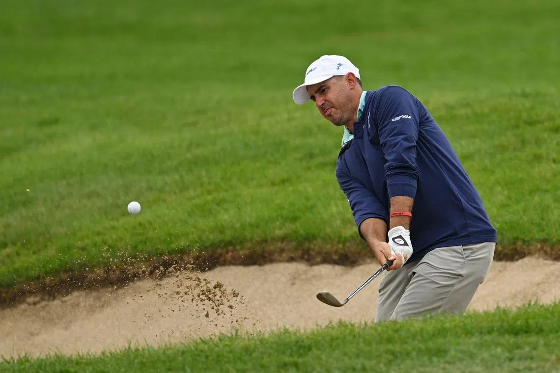 Chase Koepka had a hole-in-one at the par-three 12th in Adelaide, known as "the watering hole".