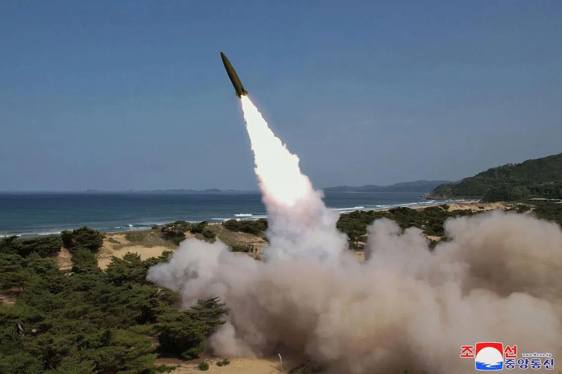 North Korea fires a tactical ballistic missile into which a new autonomous navigation system is introduced towards the Sea of Korea.