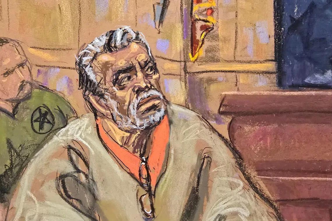 FILE PHOTO: Accused Mexican former drug lord Ismael \"El Mayo\" Zambada appears in Brooklyn federal court, New York, U.S, October 18, 2024, in this courtroom sketch. REUTERS/Jane Rosenberg/File Photo