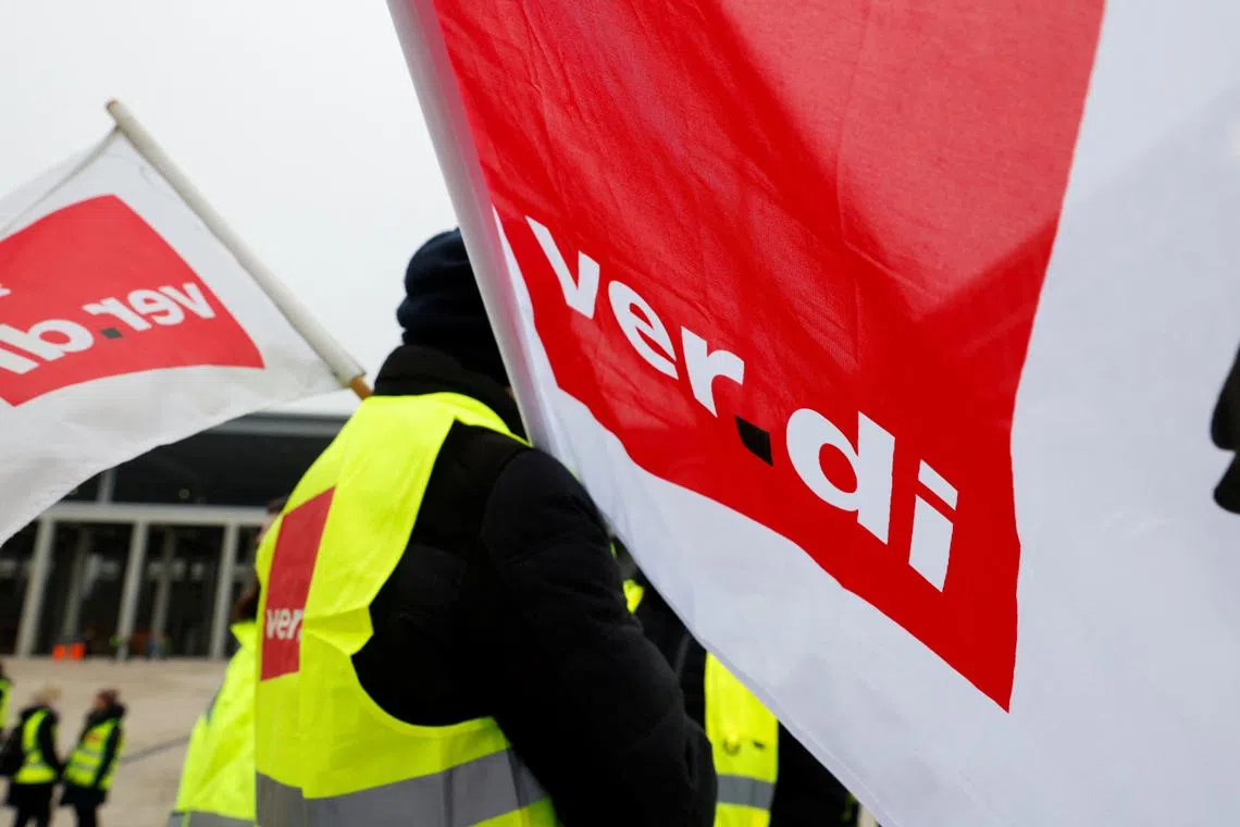 Germany's Verdi trade union said it was calling for security employees to strike due to disputes over pay for working nights, weekends and bank holidays.