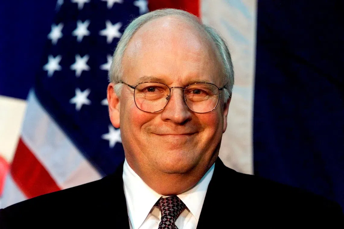 Former US vice-president Dick Cheney served alongside Republican President George W. Bush for two terms between 2001 and 2009.