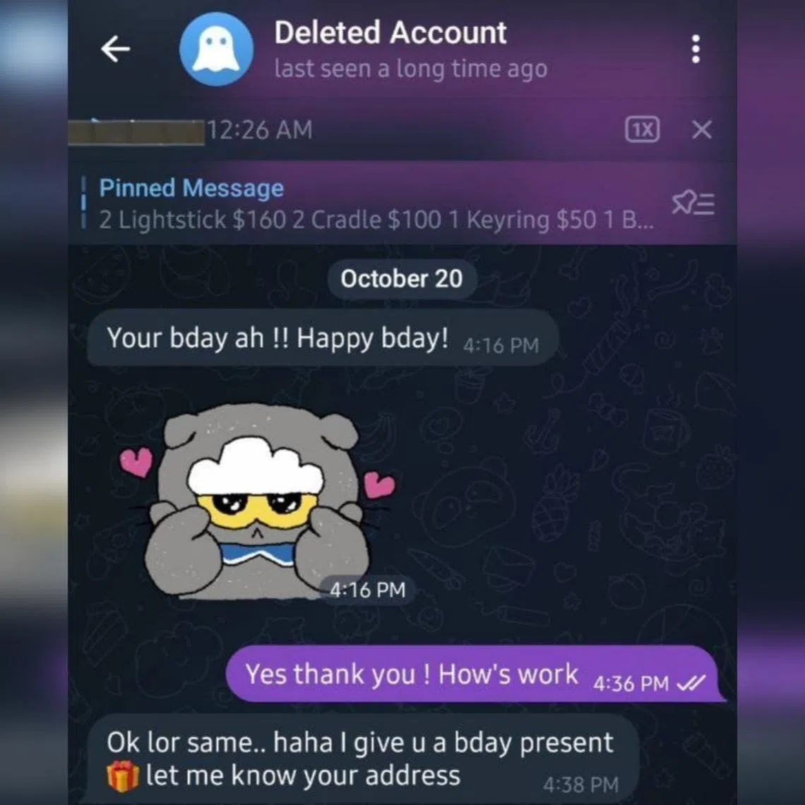 Mr Chew Yi Jian said the purported seller sent a G-Dragon folding fan worth $15 for his birthday, but has not delivered any of his orders for more than $1,000 worth of K-pop merchandise goods he has paid.