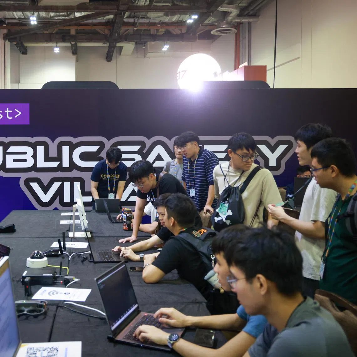 Participants at the second day of the inaugural DEF CON Singapore at the Sands Expo and Convention Centre on April 29.