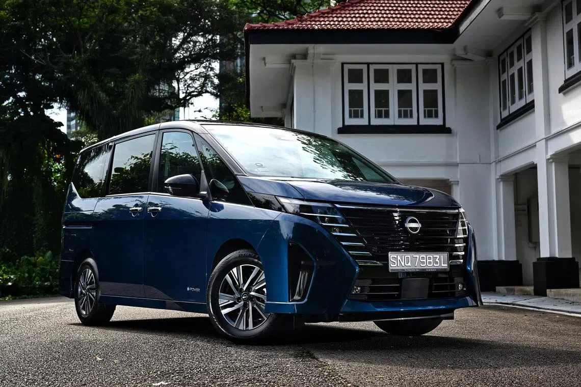 The Nissan Serena e-Power 2024 photographed on May 10, 2024