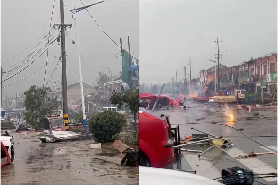 The tornado hit a densely-populated area, damaging or destroying 1,800 homes, leaving acres of crops devastated on Sept 19.