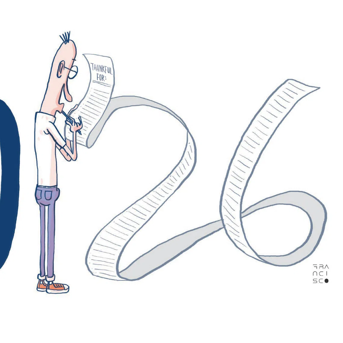 This gratitude list helps the writer reflect on the significant moments in his life.