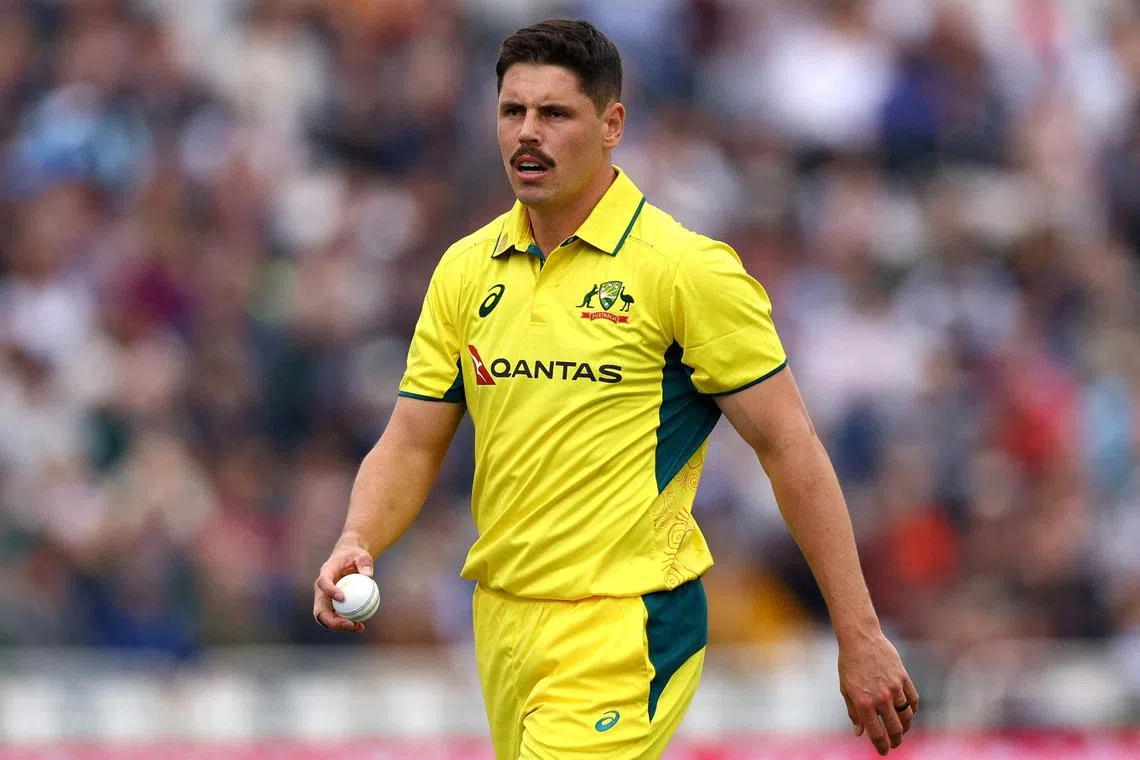 FILE PHOTO: Cricket - First One Day International - England v Australia - Trent Bridge Cricket Ground, Nottingham, Britain - September 19, 2024 Australia's Ben Dwarshuis in action Action Images via Reuters/Andrew Boyers/File Photo