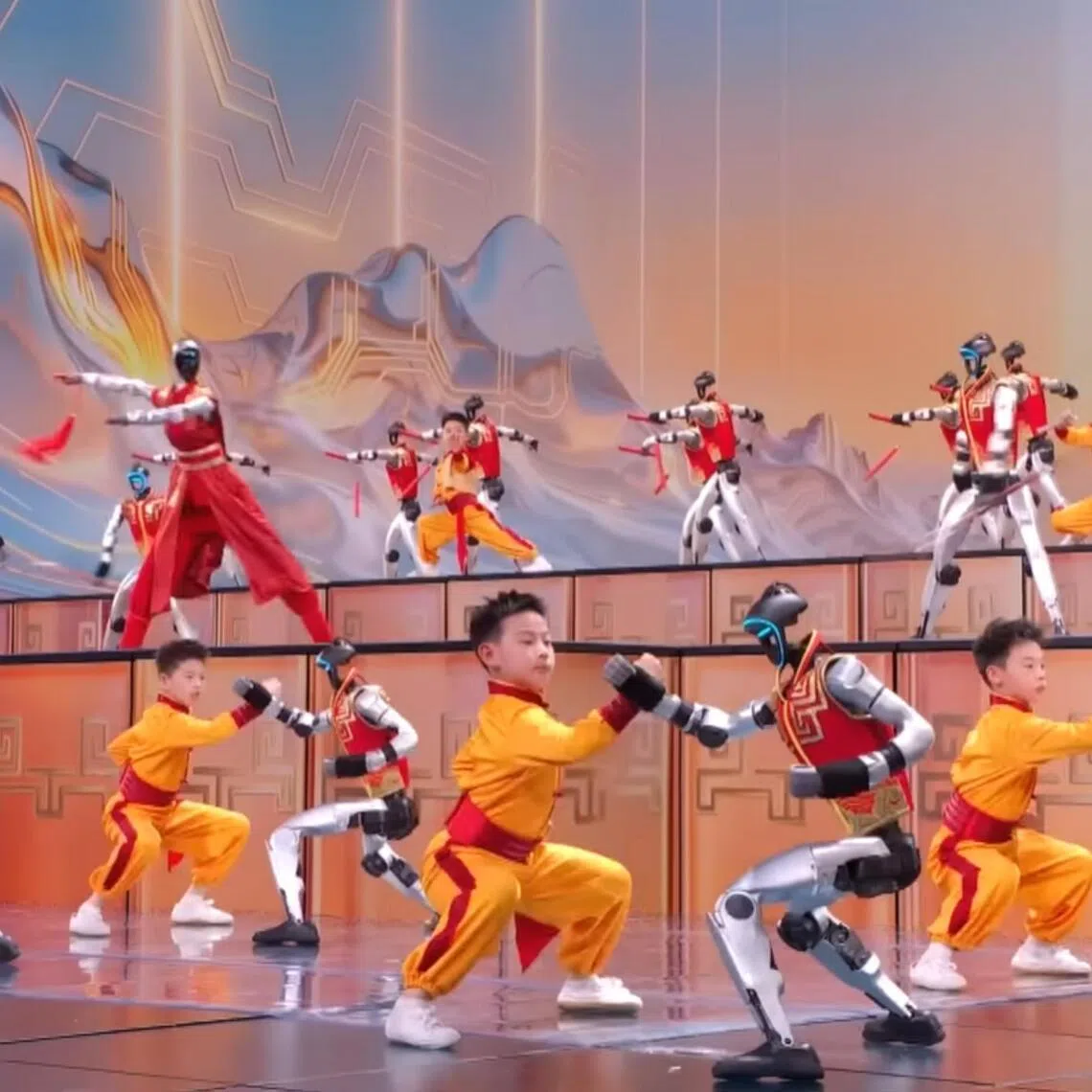 Unitree pushed the envelope with a procession of robots that mimicked Jackie Chan's Drunken Master style.