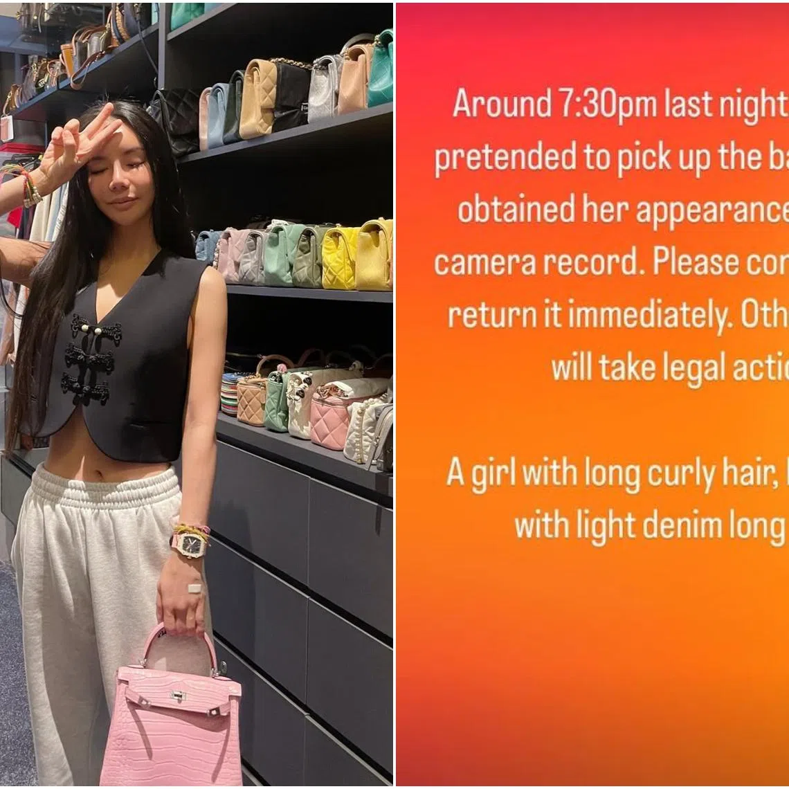 Billionaire heiress Kim Lim sold many of her luxury bags in a sale that has attracted resellers and even fraud. One woman reportedly posed as a buyer to pick up a bag she did not purchase. 