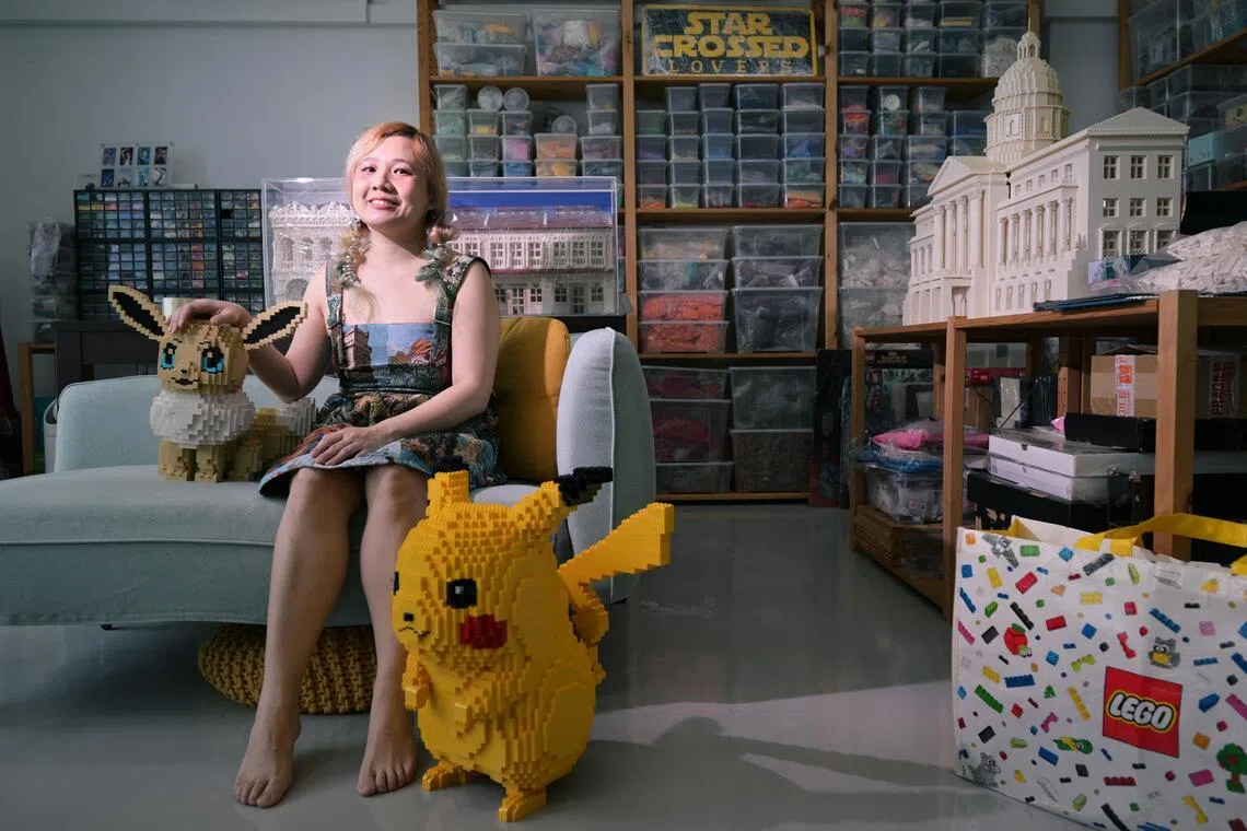 ramoney/ST20260514_202638400624/Ng Sor Luan/Me & My Money feature for Xylvie Wong, Singaporean brick artist and founder of My Little Brick Shop, specialising in custom LEGO commissions, installations and kits.
