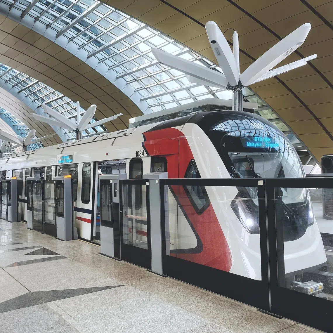 A RTS Link train at the Bukit Chagar station on Aug 18.