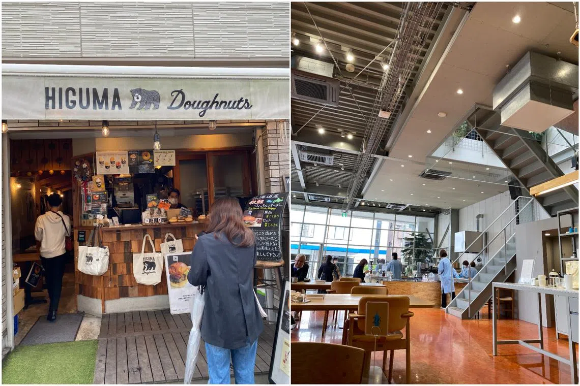 Higuma Doughnuts in Gakugeidaigaku and Blue Bottle Coffee's flagship roastery and cafe in Kiyosumi Shirakawa.