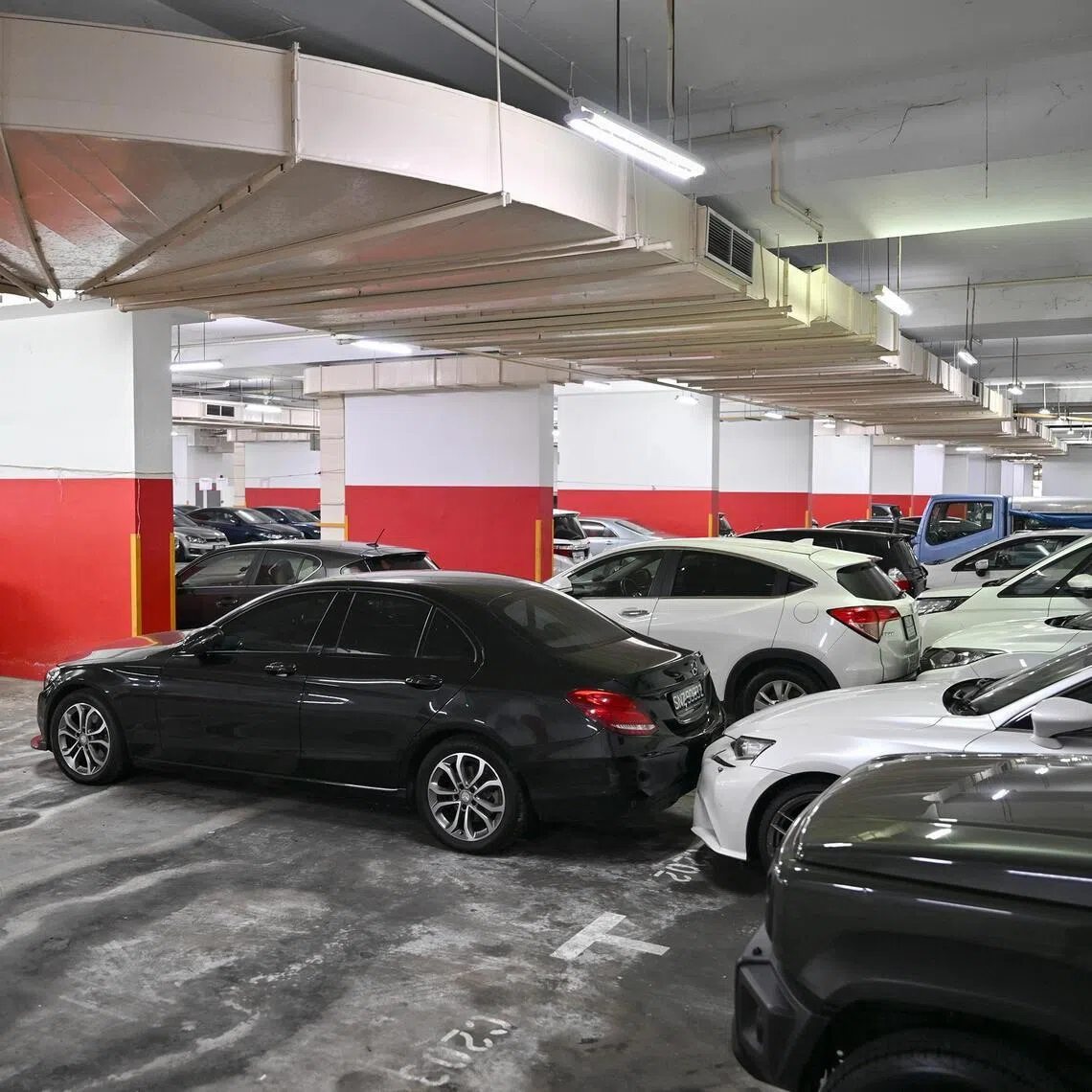 jlcarpark - Under an arrangement that dated back to at least 2017, the management corporation (MCST) of WCEGA Plaza and Tower allowed the WCEGA Used Car Association (WUCA) to operate 58 basement parking spaces. Photo taken on 28 April, 2026.
ST PHOTO: ARIFFIN JAMAR