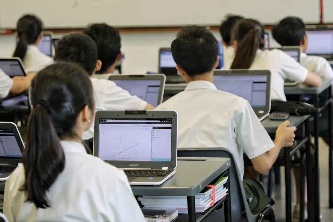 Personal learning devices have been issued to every secondary school student since 2021.