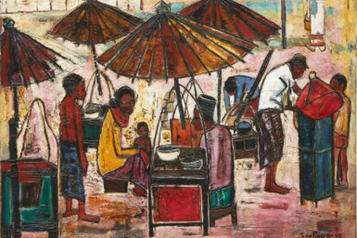 Cheong Soo Pieng's Satay Sellers failed to find a buyer.