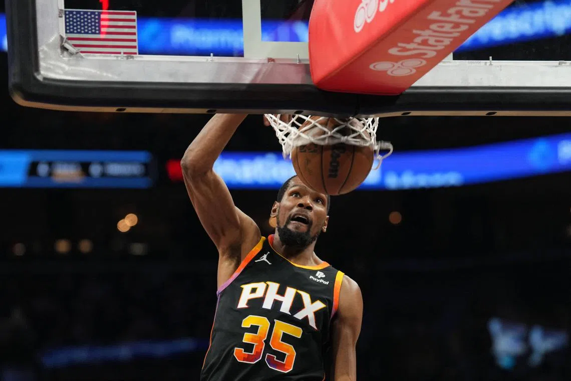 Phoenix Suns forward Kevin Durant  suffered a calf strain two weeks ago.